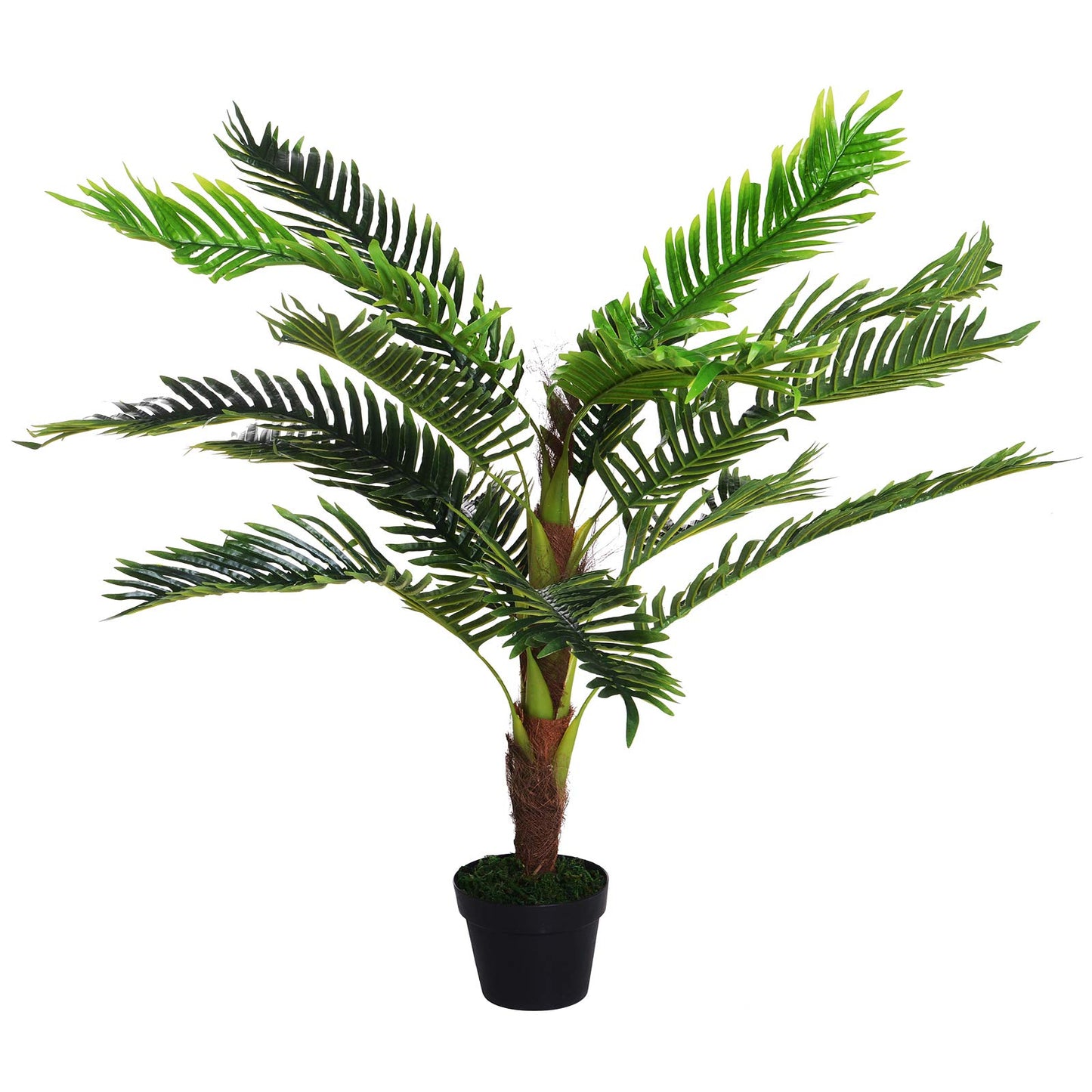 Outsunny Planta Artificial en Maceta Altura 123 cm Árbol Artificial para Decoración Hogar Oficina Verde