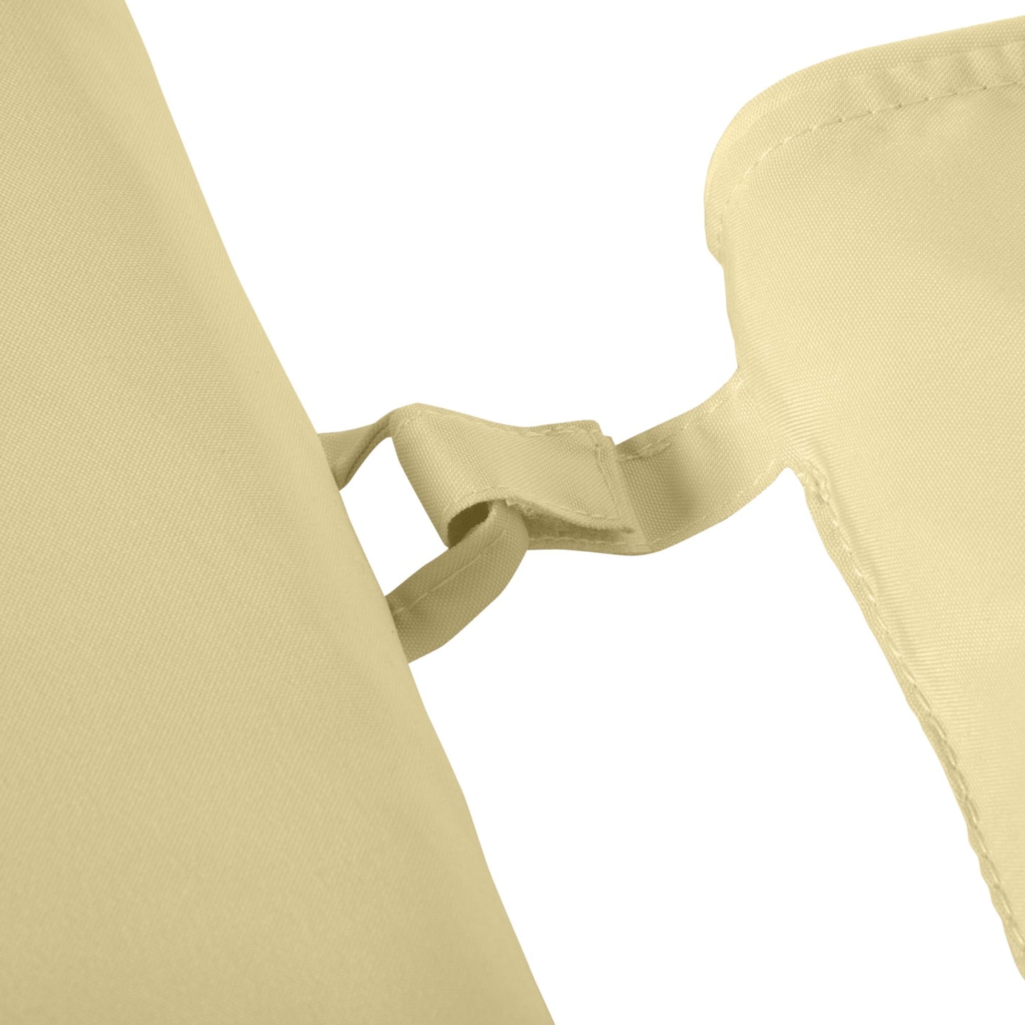 Outsunny Cojín para Tumbona de Exterior 198x53x5 cm Desenfundable y Lavable con Reposacabezas Extraíble Colchoneta Plegable de Algodón para Silla Reclinable de Jardín Crema