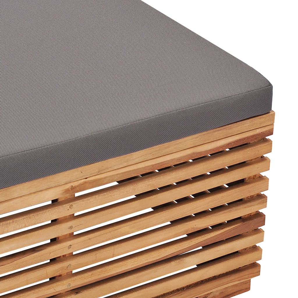 vidaXL Muebles de Jardín 6 Piezas con Cojines Mobiliario Exterior Patio Terraza Hogar Sofá Silla Mesa Asiento Suave Robusto Crema Madera Maciza Teca