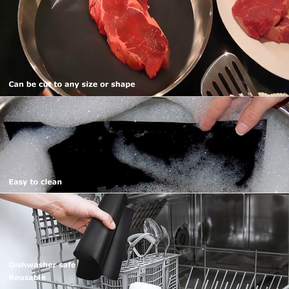 Set de 5 alfombrillas Beeway para barbacoa, bandejas antiadherentes para barbacoa de carbón, gas o eléctrica, resistentes al calor, reutilizables y fáciles de limpiar, aprobadas por la FDA; incluye pinzas de 30.5 cm para barbacoa