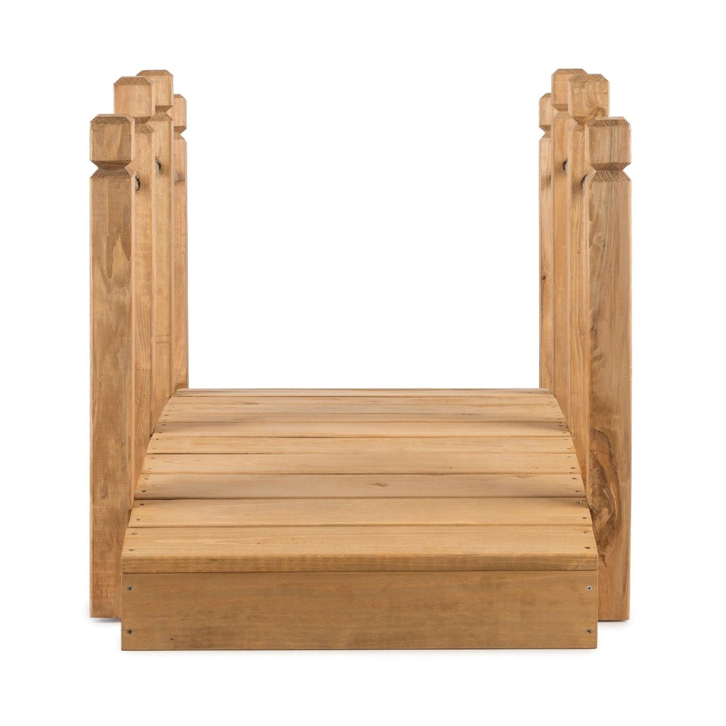 Blumfeldt Rialto Puente de jardín Puente Decorativo (Madera de Pino Maciza, Resistente a la Intemperie, tamaño 58x58x122cm)