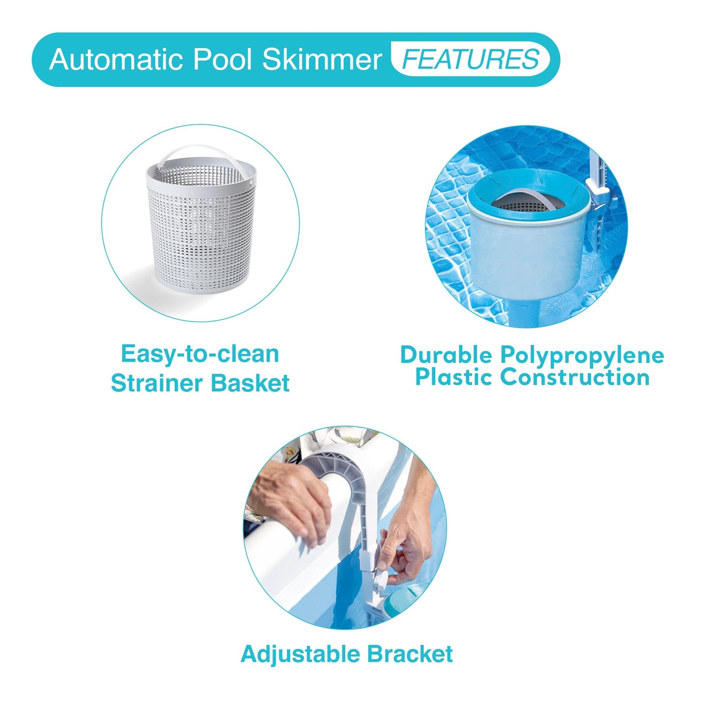 Intex Skimmer de superficie - Skimmer de superficie de montaje en pared de lujo - Skimmer de suspensión, 49x43x34 cm (28000E)