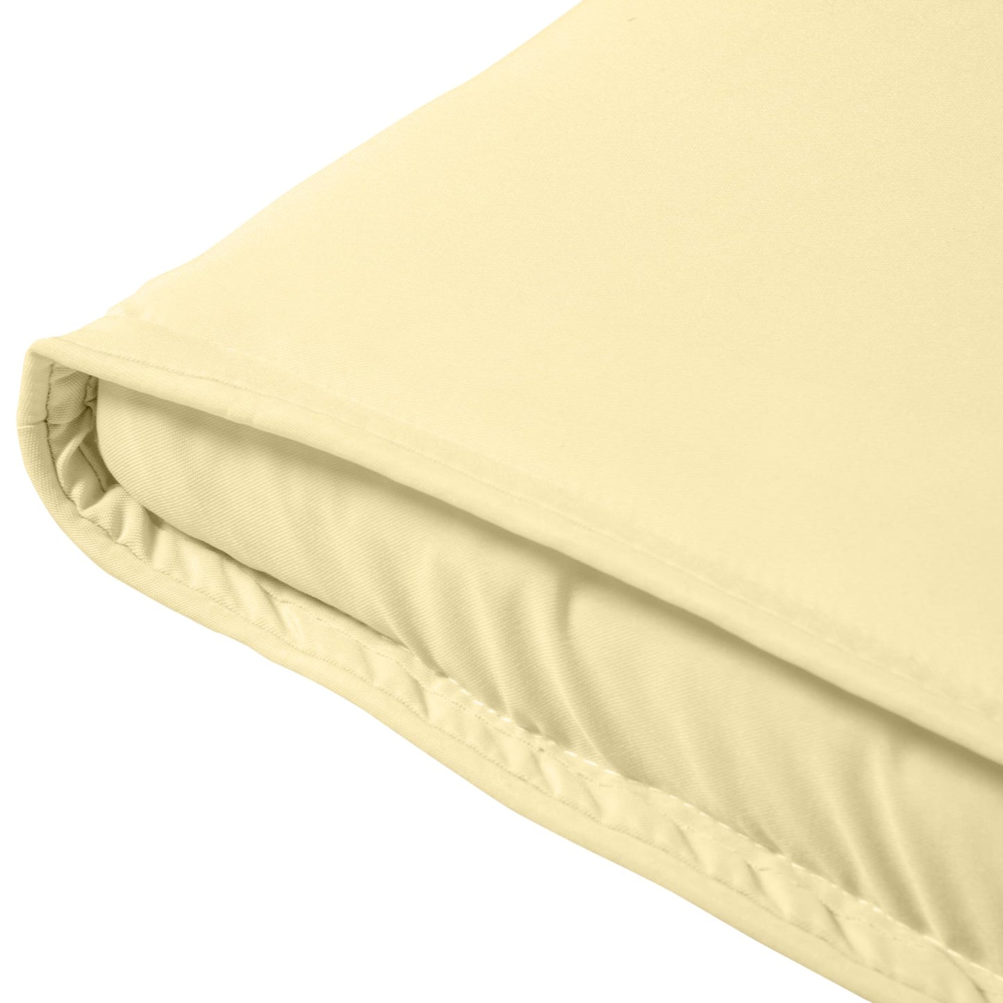 Outsunny Cojín para Tumbona de Exterior 198x53x5 cm Desenfundable y Lavable con Reposacabezas Extraíble Colchoneta Plegable de Algodón para Silla Reclinable de Jardín Crema