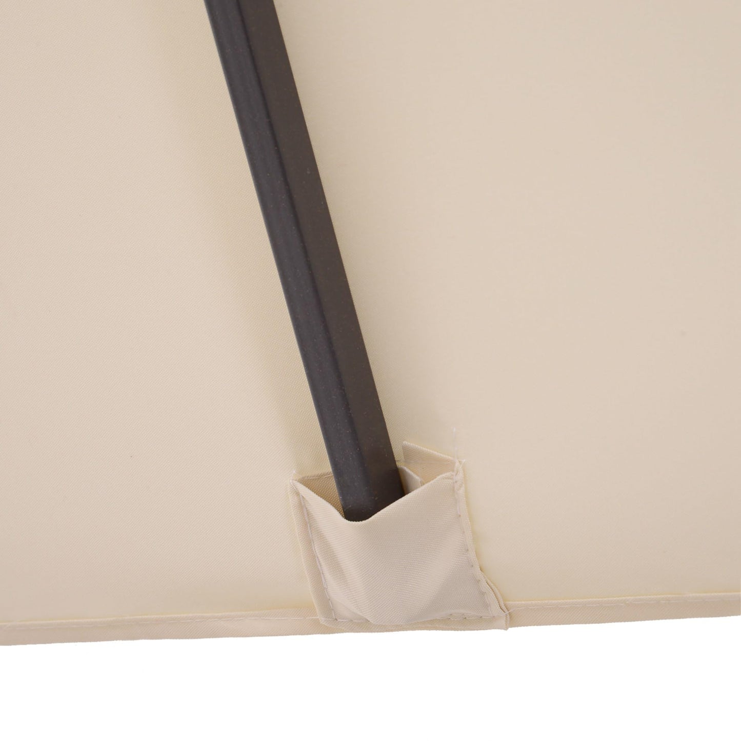 Outsunny Sombrilla Parasol Doble para Jardín 4,55x2,65x2,38 m Sombrilla Gigante Anti UV con Manivela para Exterior Patio Terraza Piscina Color Beige