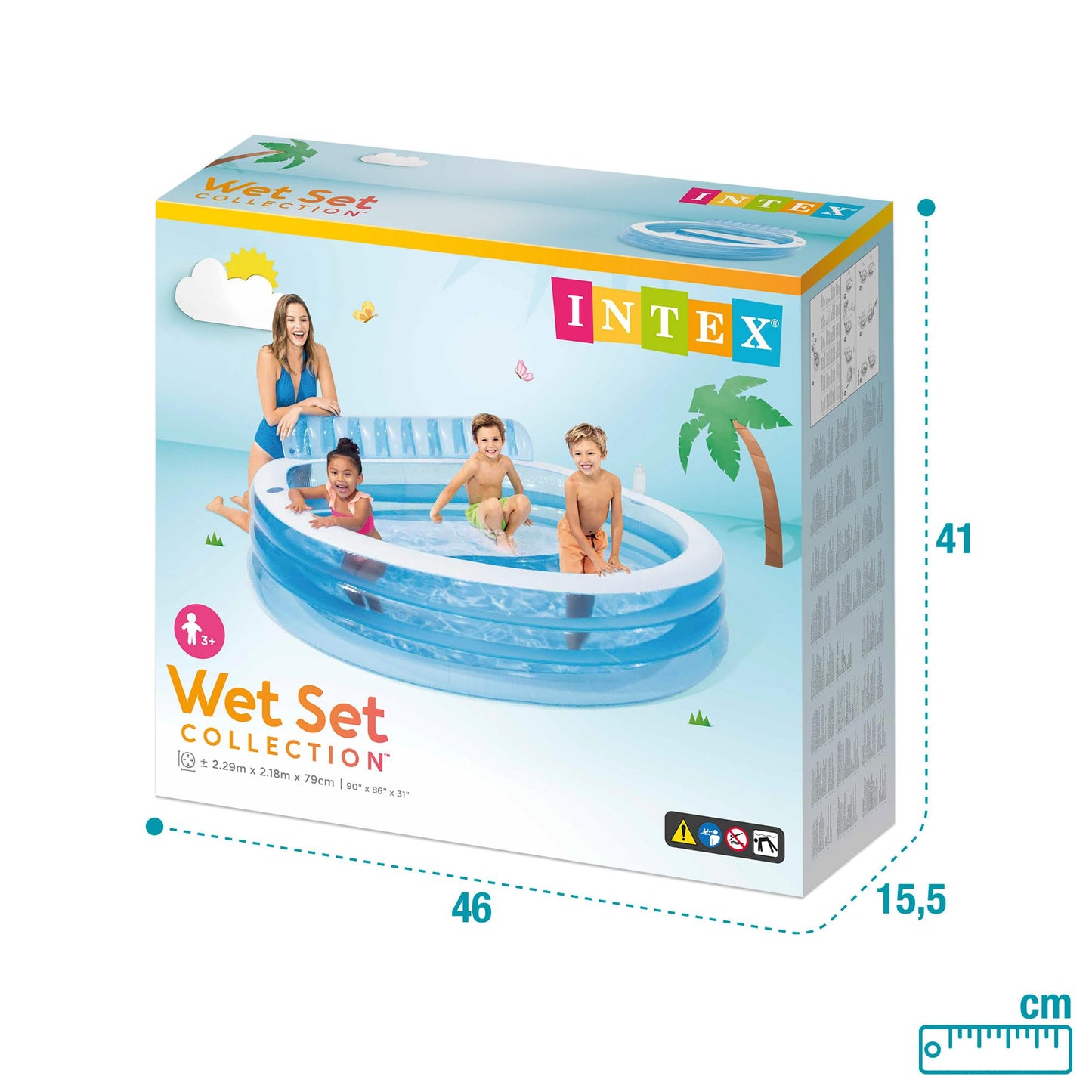 Intex - Piscina Hinchable intex con sillón 224x216x76 cm - 590 l