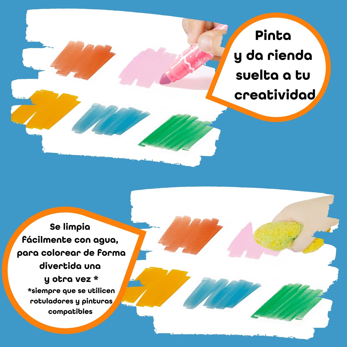ImagiNew Playhome - Casita Infantil Exterior y Interior para Pintar y borrar - Jardin - Casa Montessori Juguetes niños 3- 7 años Tipi Juegos Realo niña y niño