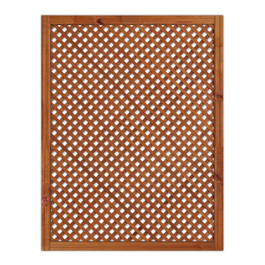 Celosía De Madera Tratada Para Decoración De Terrazas, Jardines y Exteriores - Teca (114x92 cm)