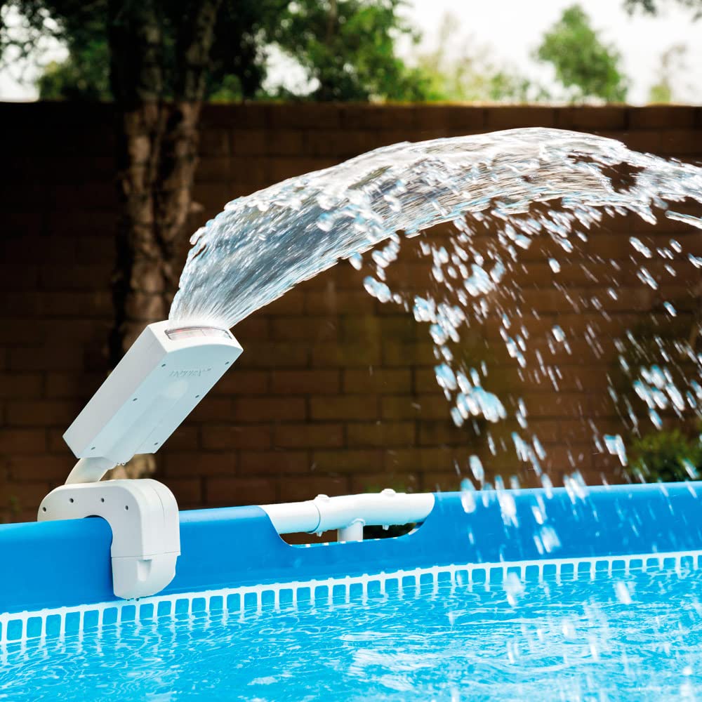 Intex 28089 - Cascada Agua Vertical con Luces led Multicolor Piscinas 4 Colores: Metal y Ultra Frame, 16.399999999999999x45.9x23.1 cm
