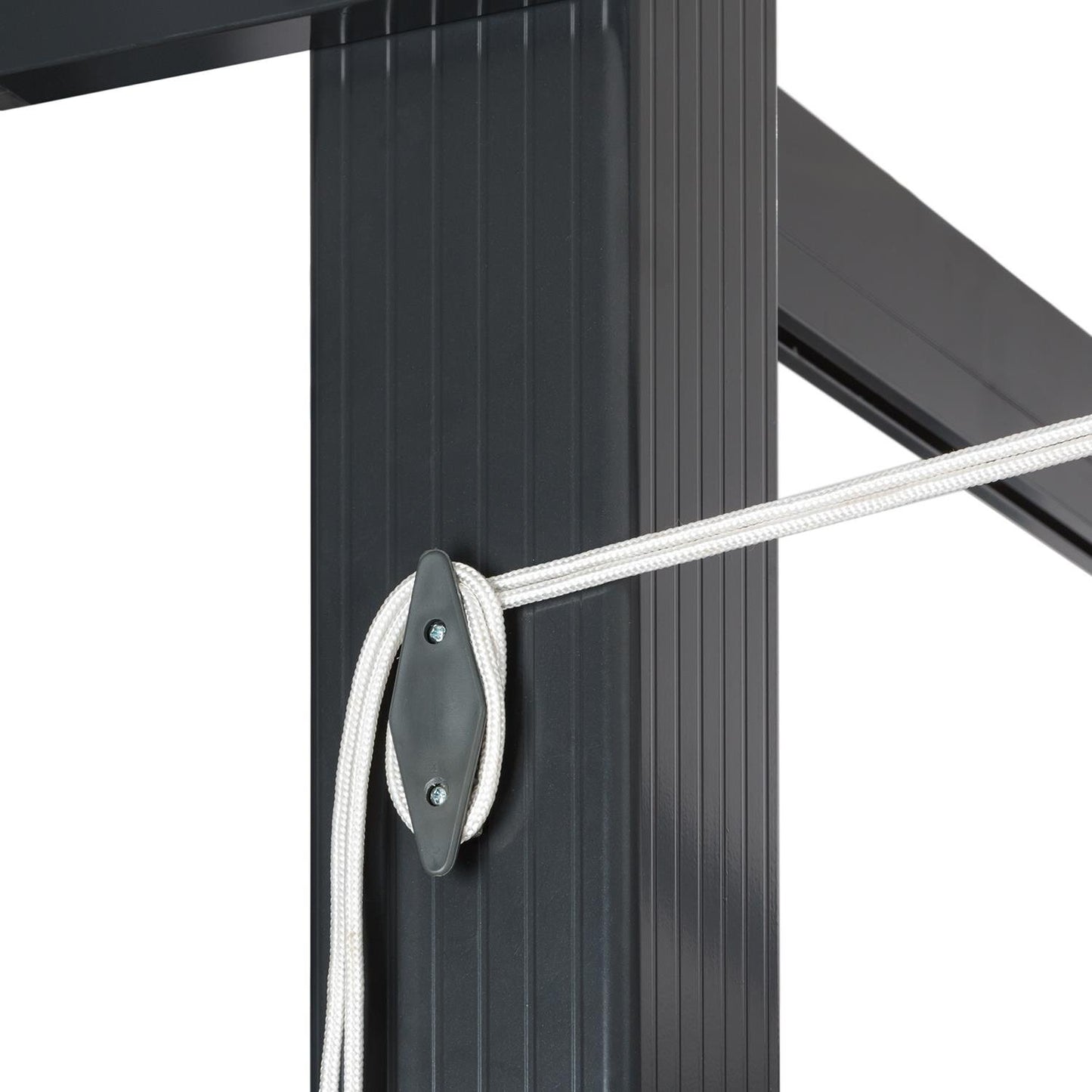 Blumfeldt Pantheon Pergola Awnings Pérgola de Jardín, Carpa 2,95x5,95 m, Techo Impermeable y Retráctil de Poliéster Exterior, Cenador Marco Aluminio, Protección UV, Pergolas de Jardin Gris Oscuro