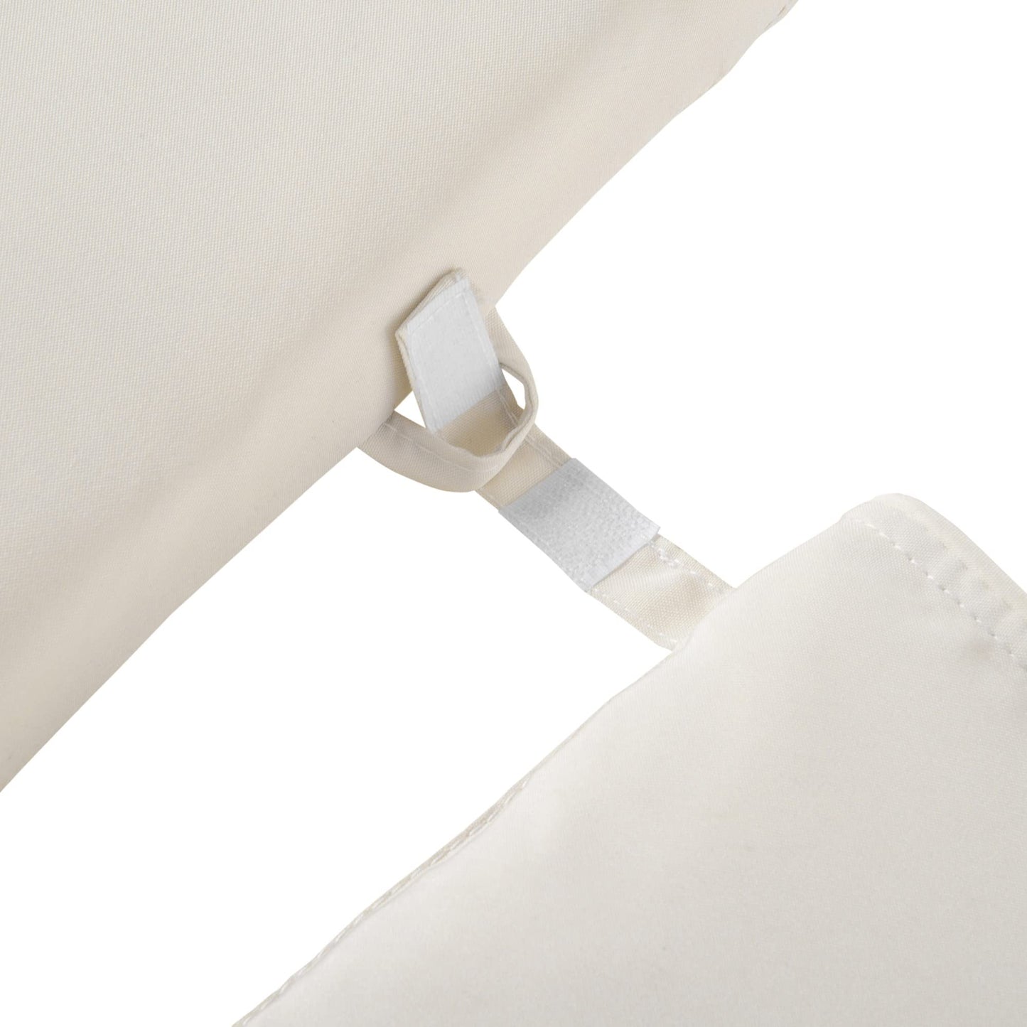 Outsunny Cojín para Tumbona de Exterior 198x53x5 cm Desenfundable y Lavable con Reposacabezas Extraíble Colchoneta Plegable de Algodón para Silla Reclinable de Jardín Crema