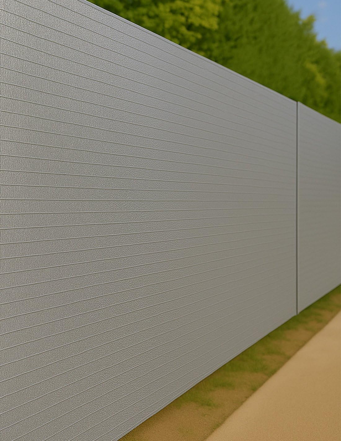 Jardin202 - Malla de ocultación 110gr/m² | Sombra y privacidad en tu jardín | Premium | Ideal para Vallas y barandillas | 2 x 10 Metros (Gris Metalizado)