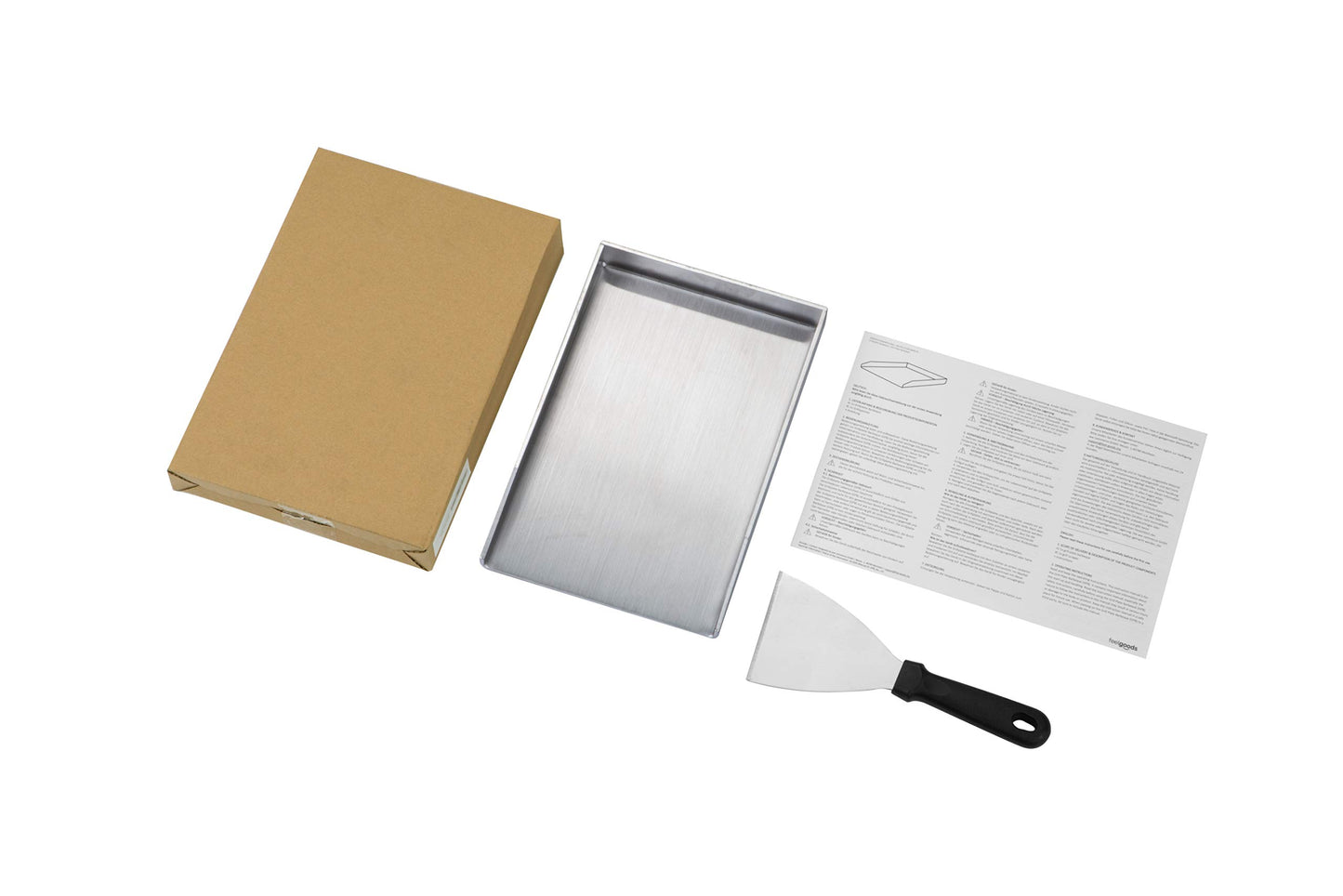 Smartpeas Plancha Barbacoa De Acero Inoxidable 20 X 30 Cm Para Muchas Barbacoas De Carbón & Gas +Raspador Bbq