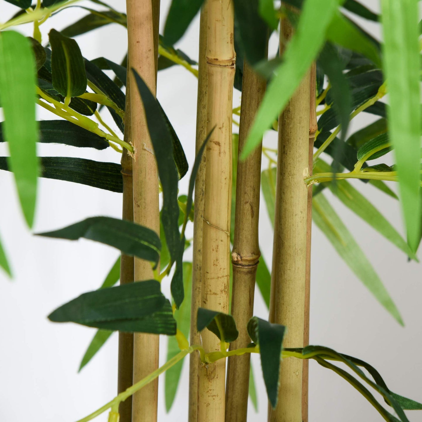 Outsunny Bambú Artificial 150cm con Maceta Árbol Planta Sintética Realista Decorativa para Casa Jardín Oficina Ø18x150 cm Verde
