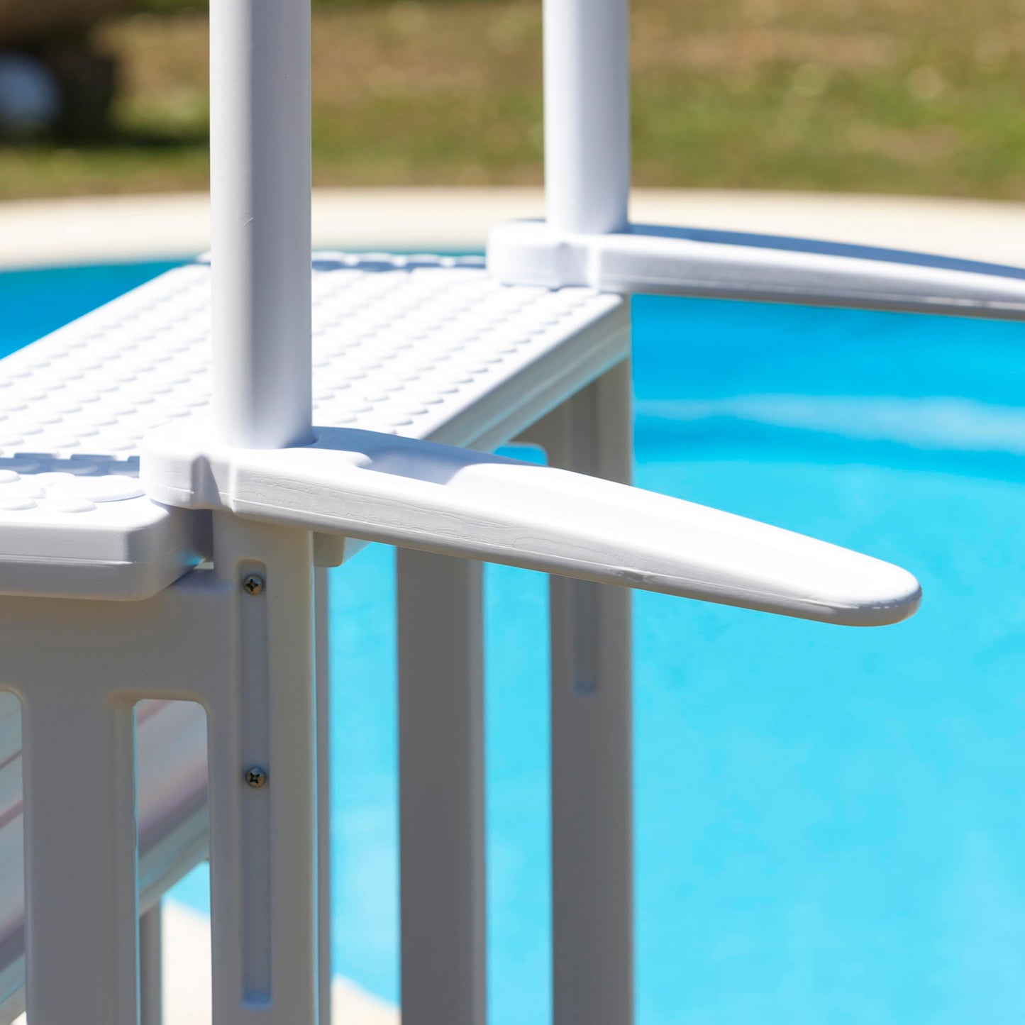 GRE Easy Entry Synthetic – Escalera accesible para piscina, entrada fácil, sintética, ancho x alto: 50 x 206 cm, 4 peldaños