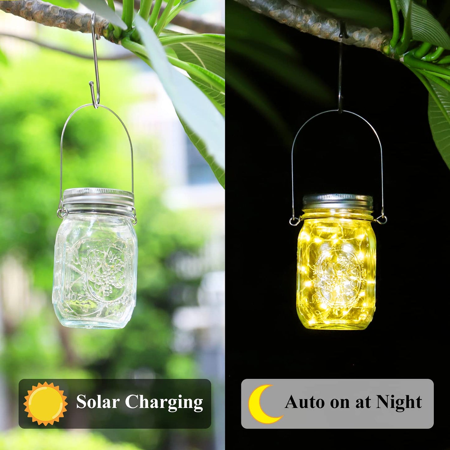 HOYIBO Farolillos Solares para Jardin - 6 Piezes 30 Led Iluminacion Impermeable Ip65 Lámparas Solares Exterior para Decorativas Navidad Habitacion Fiesta Terraza Jardín Bodas Hogar Arboles