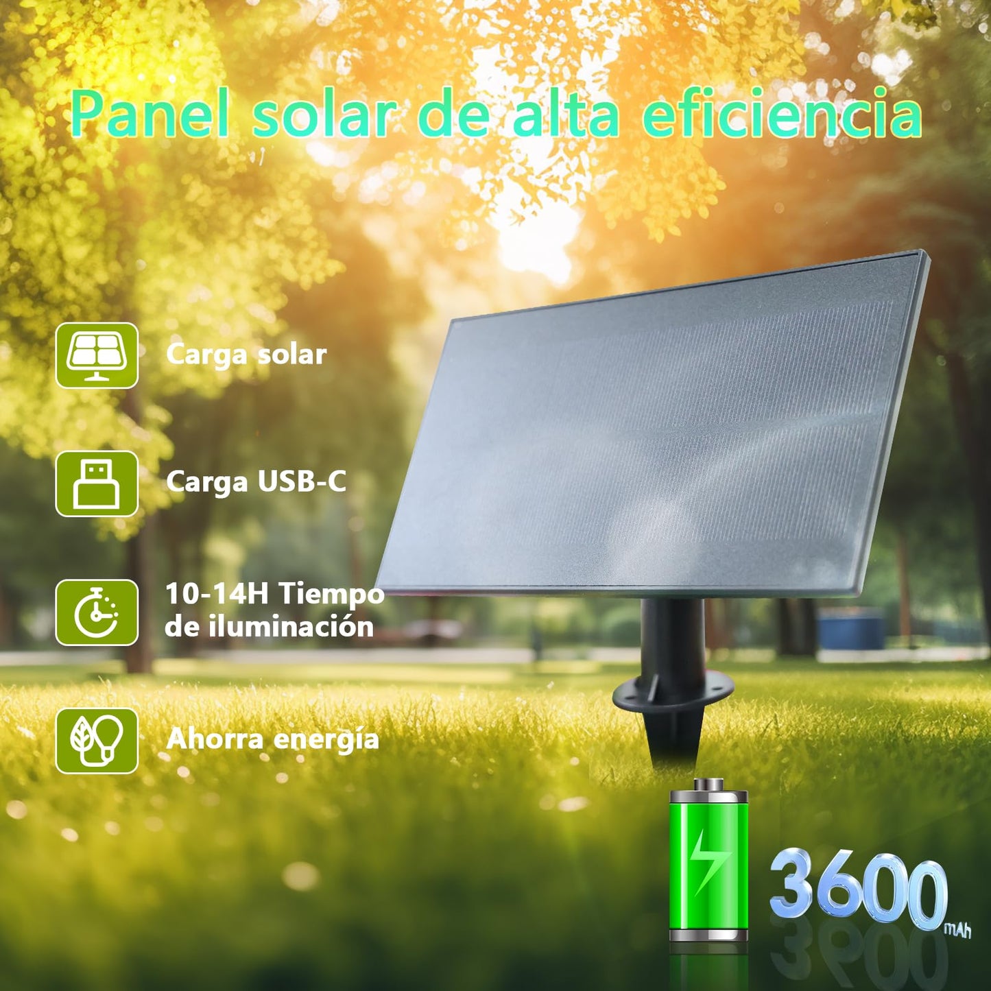 ZOTOYI Guirnaldas Luces Exterior Solar 15 Metros, ST38 Guirnaldas Luminosas de Exterior Solar con 24+2 LED Bombillas, 4 Modos Luz, IP65 Impermeable luces exterior solares para Jardín Fiesta Boda