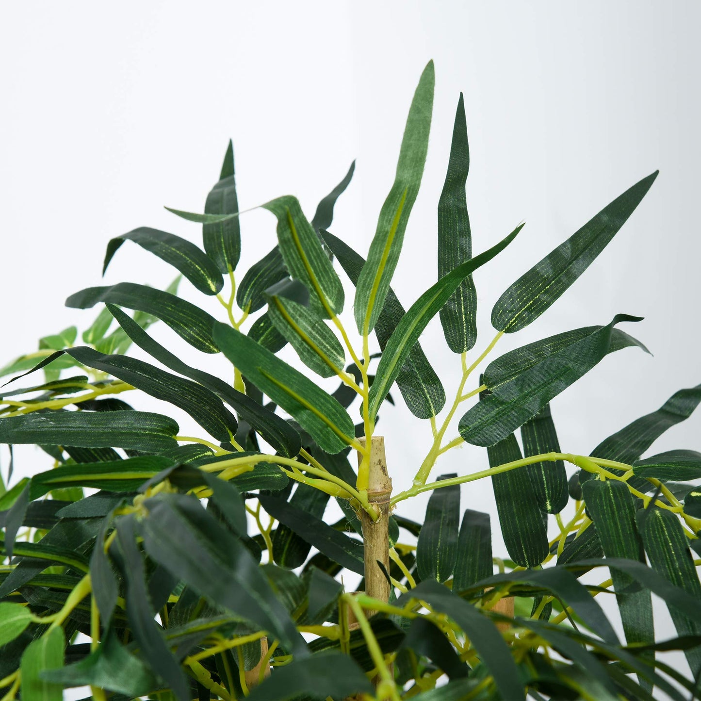 Outsunny Bambú Artificial 150cm con Maceta Árbol Planta Sintética Realista Decorativa para Casa Jardín Oficina Ø18x150 cm Verde