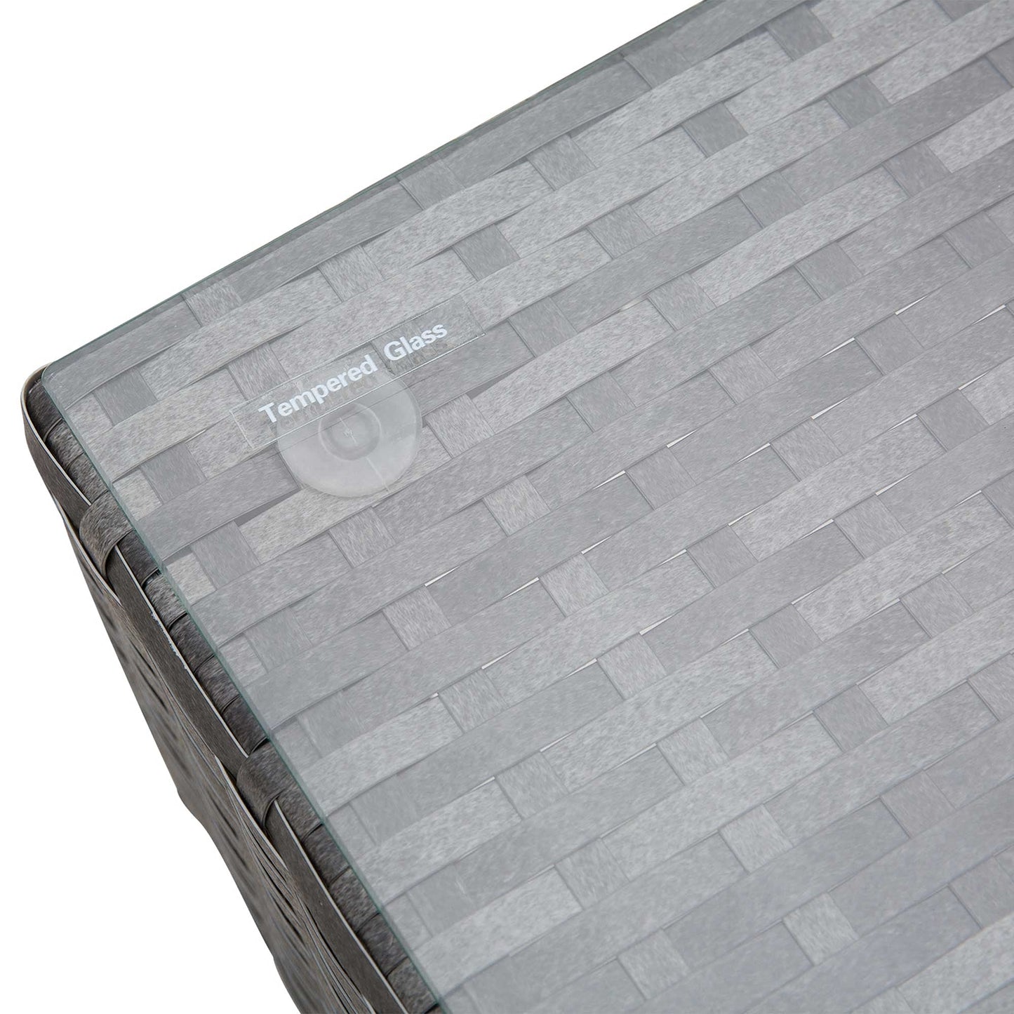 Outsunny Conjunto de Jardín de Ratán Sintético de 4 Piezas Muebles de Jardín con 2 Sofás de 2 Plazas 1 Mesa de Centro y Cojines Anti-UV para Patio Terraza Gris y Azul