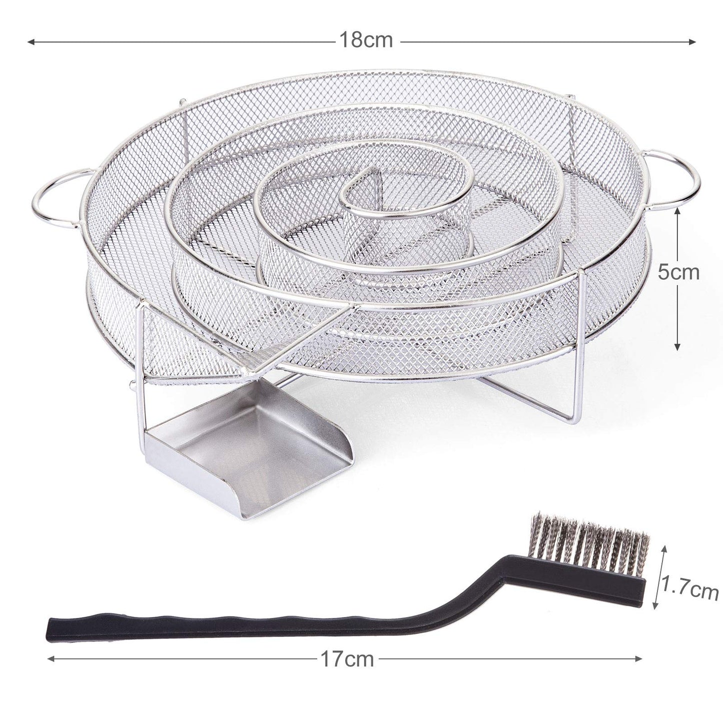 LIHAO Generador de Humo Frío Cocina Ahumador de Acero Inoxidable para Barbacoa Carne Pescado (con Forma Redonda)
