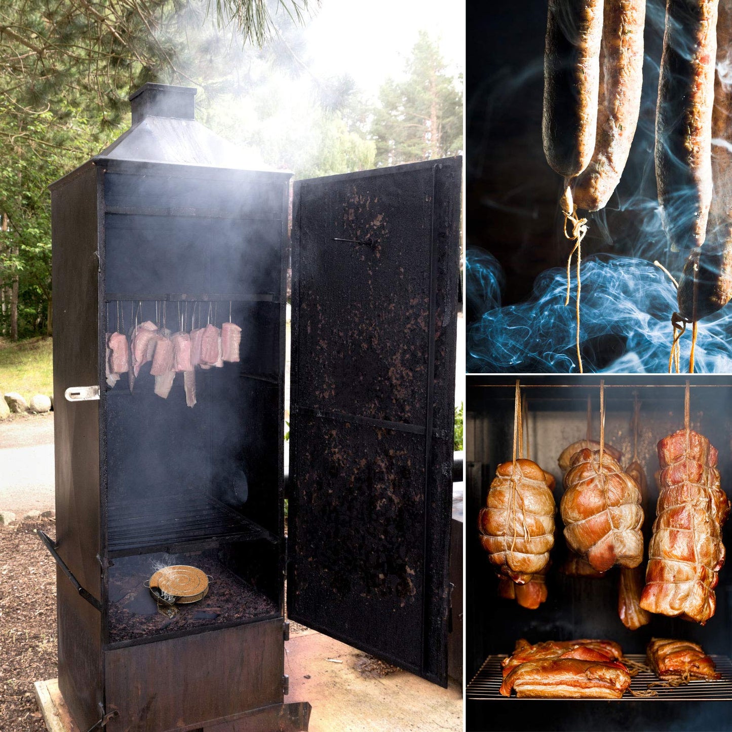 LIHAO Generador de Humo Frío Cocina Ahumador de Acero Inoxidable para Barbacoa Carne Pescado (con Forma Redonda)