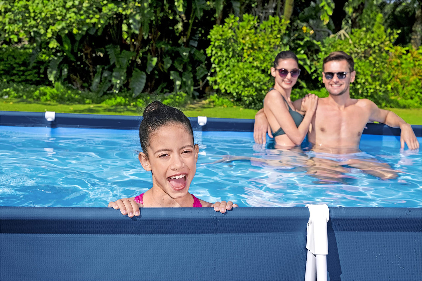 Bestway 56405 - Piscina Desmontable Tubular Infantil Family Splash Frame Pool 400x211x81 cm