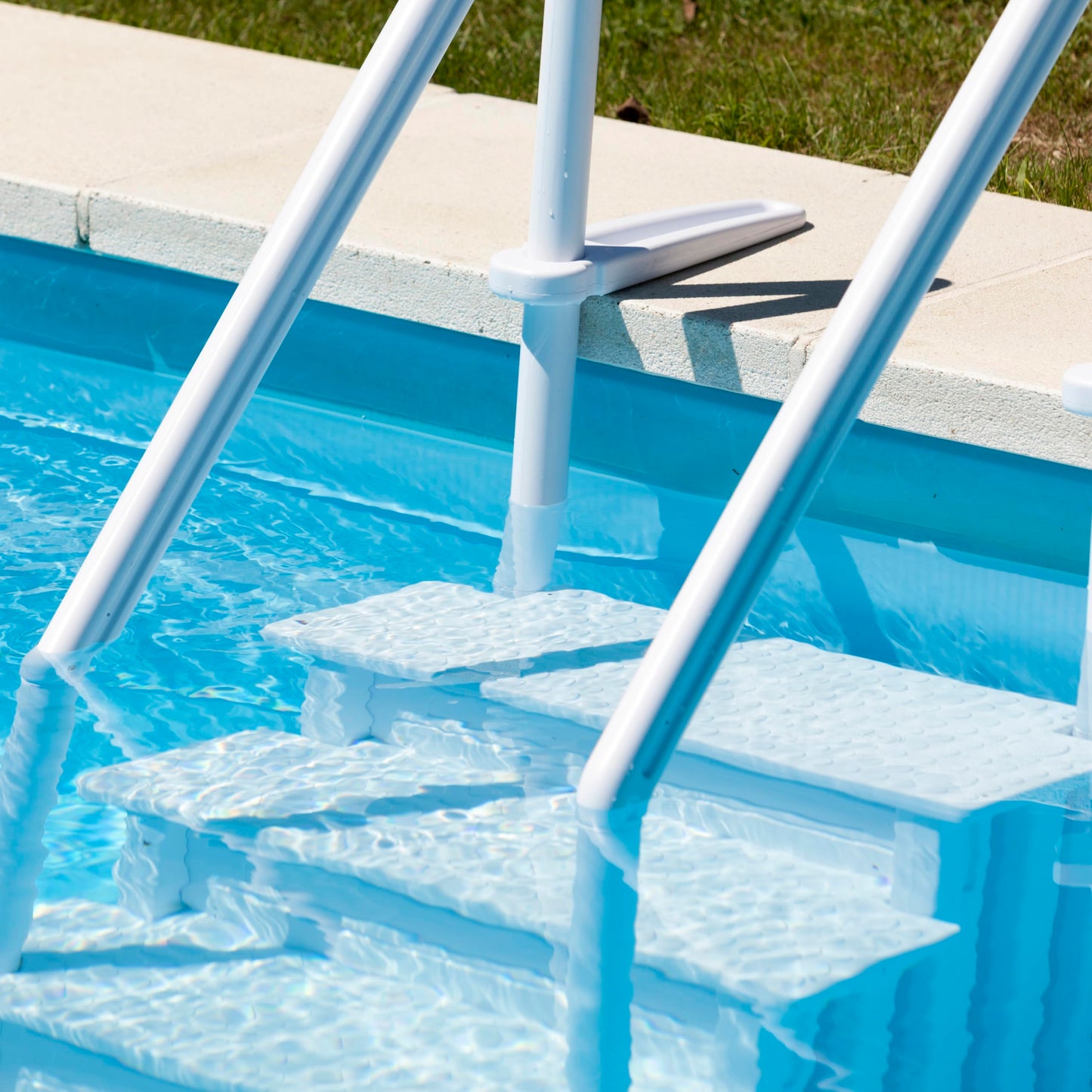 GRE Easy Entry Synthetic – Escalera accesible para piscina, entrada fácil, sintética, ancho x alto: 50 x 206 cm, 4 peldaños