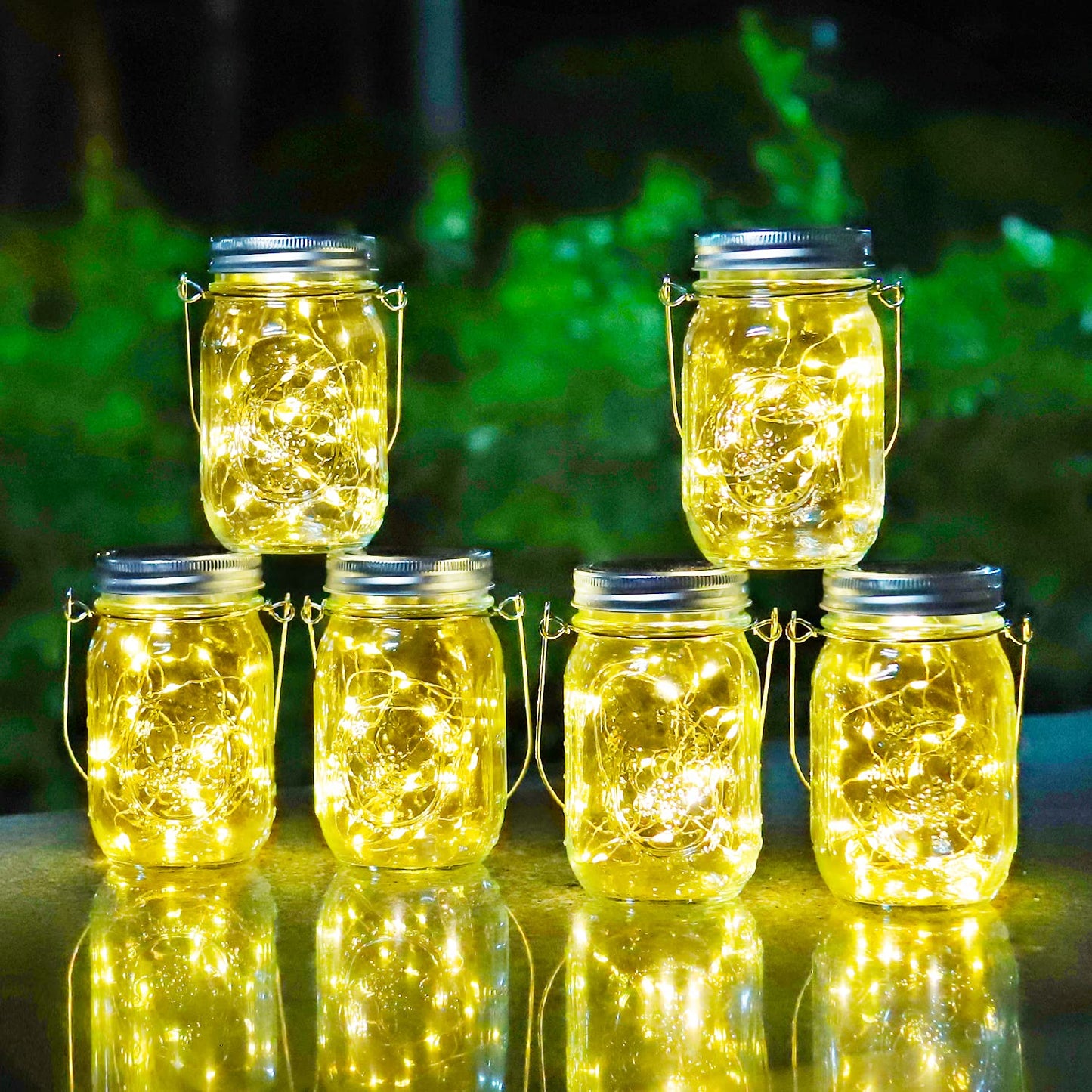 HOYIBO Farolillos Solares para Jardin - 6 Piezes 30 Led Iluminacion Impermeable Ip65 Lámparas Solares Exterior para Decorativas Navidad Habitacion Fiesta Terraza Jardín Bodas Hogar Arboles