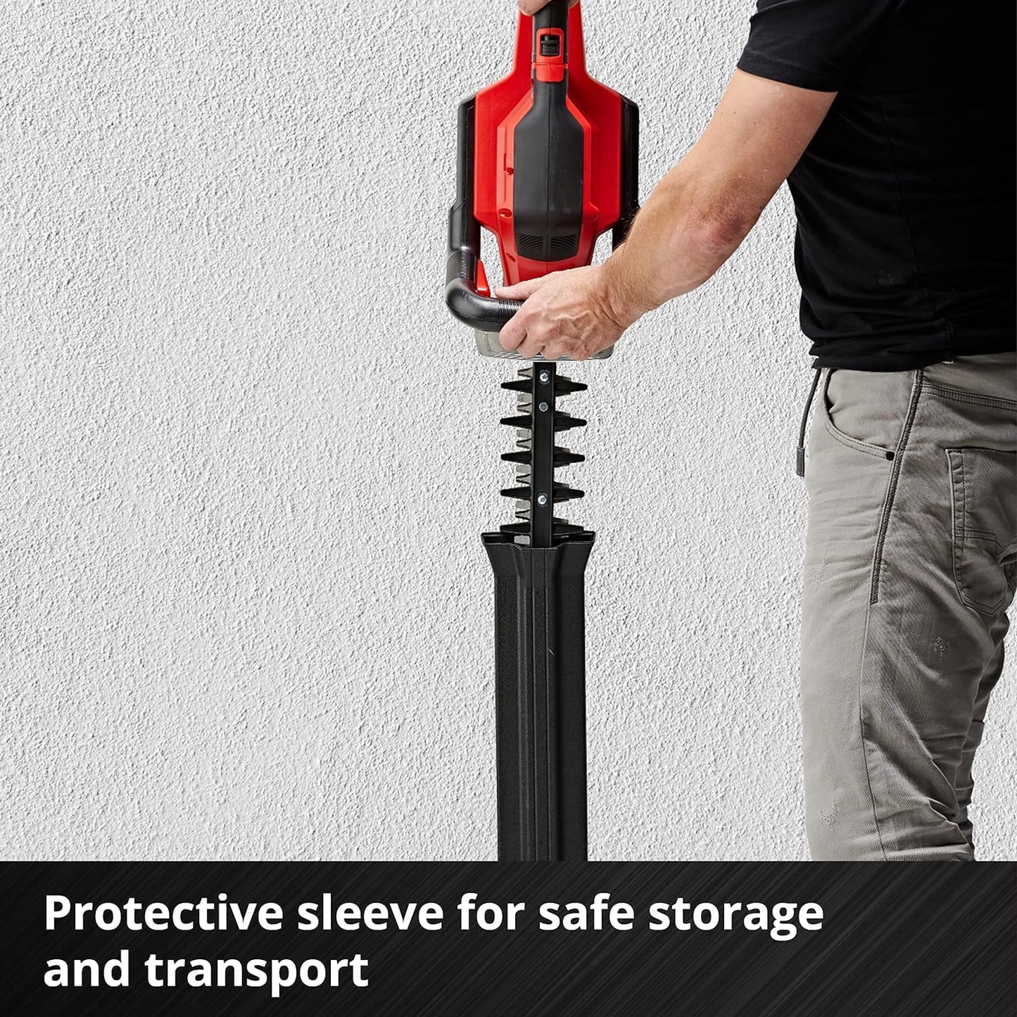 Einhell Cortasetos con batería GE-CH 36/65 Li-Solo Power X-Change (36 V, 65 cm de longitud de corte, 30 mm distancia entre dientes, mango giratorio, colector de recortes, sín batería)