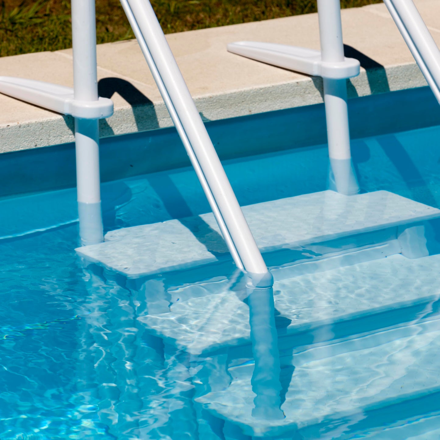 GRE Easy Entry Synthetic – Escalera accesible para piscina, entrada fácil, sintética, ancho x alto: 50 x 206 cm, 4 peldaños