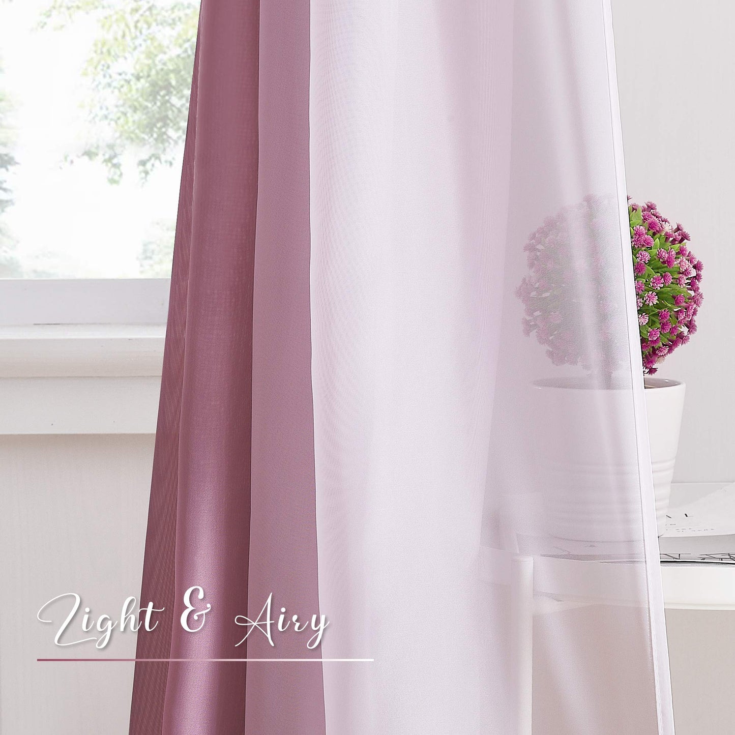 PONY DANCE Decorativa Boda Cortina Arco Gasa Visillo, Romántica Borgoña Sombra Traslúcida Suave Ventana Bufanda Cenefa para Grandes Eventos Exterior/Interior, 1 Panel, 548 x 152 cm