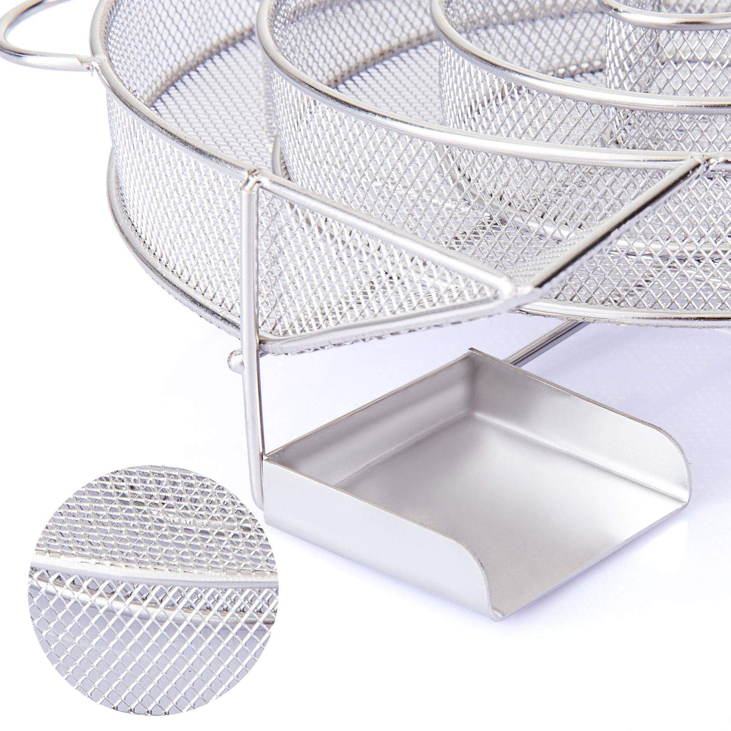LIHAO Generador de Humo Frío Cocina Ahumador de Acero Inoxidable para Barbacoa Carne Pescado (con Forma Redonda)