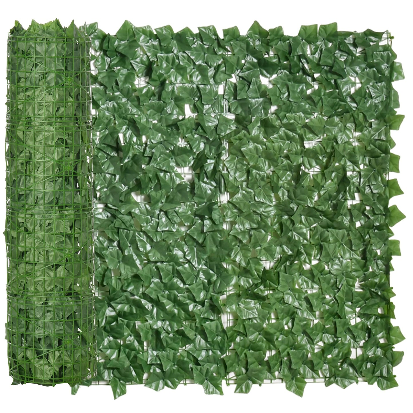 Outsunny Seto Artificial Ocultación Jardín en Rollo 3x1 m Pantalla de Valla de Privacidad de Hiedra Artificial para Terraza Balcón Exterior Decoración de Hojas Verde