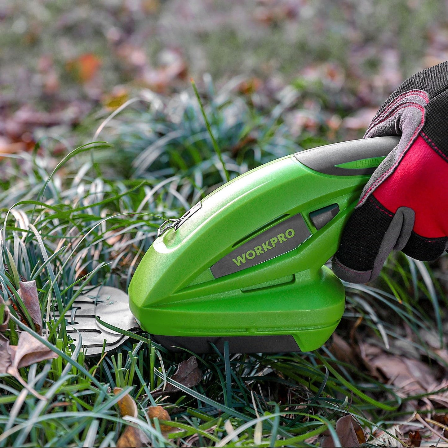 WORKPRO - Cizalla para césped con 2 Cuchillas, batería de 1500 mAh, Cargador para Corte, podado