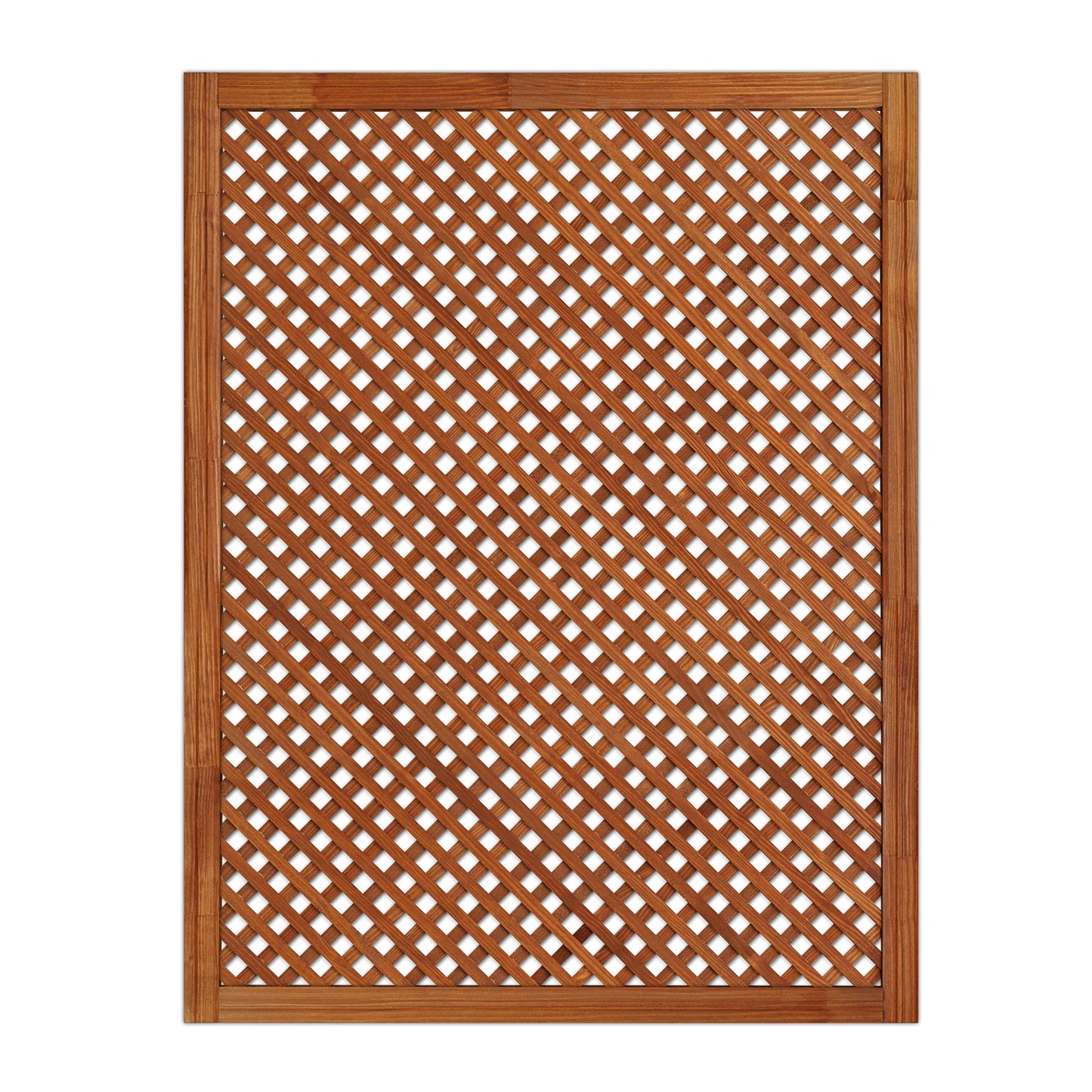 Celosía De Madera Tratada Para Decoración De Terrazas, Jardines y Exteriores - Teca (114x92 cm)