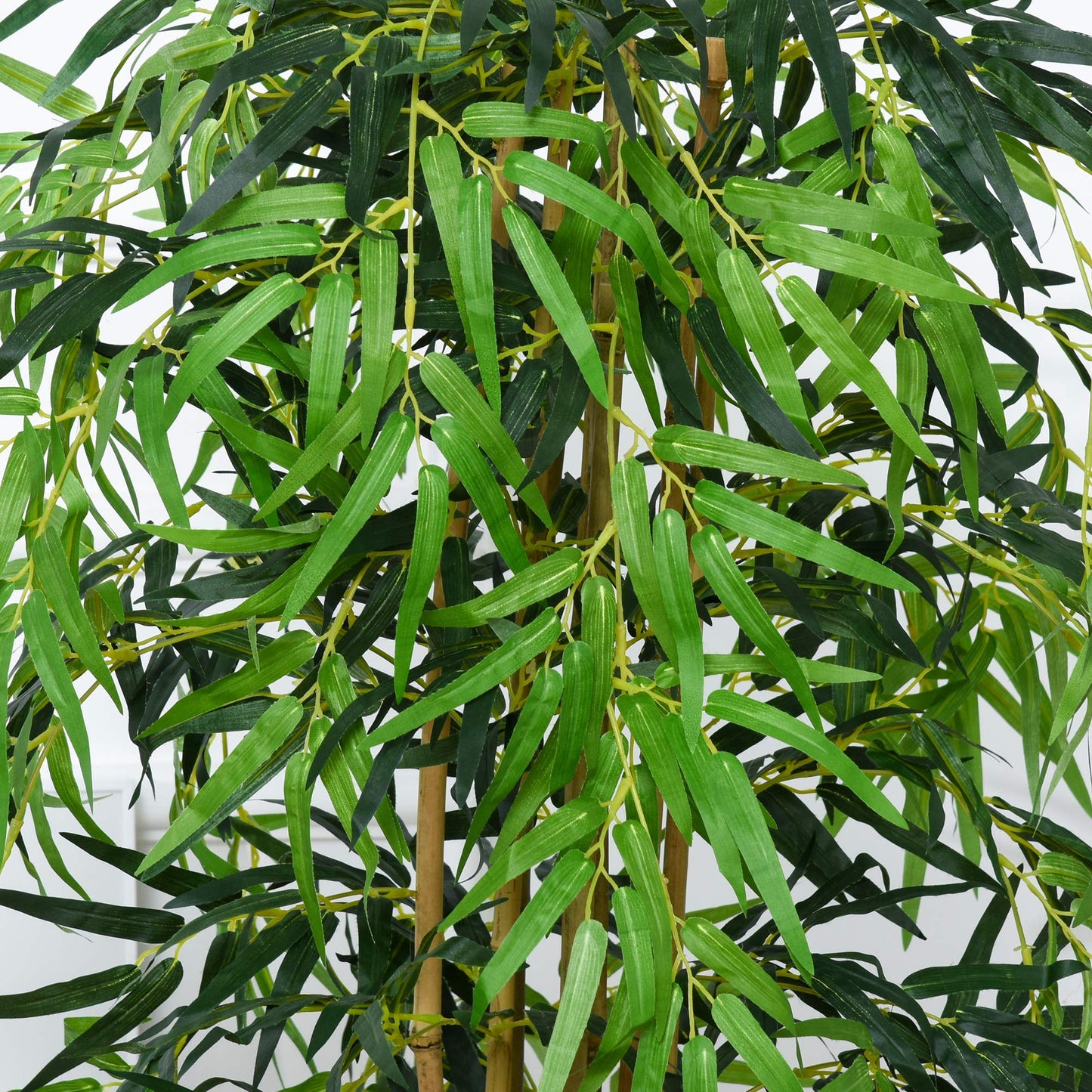 Outsunny Bambú Artificial 150cm con Maceta Árbol Planta Sintética Realista Decorativa para Casa Jardín Oficina Ø18x150 cm Verde