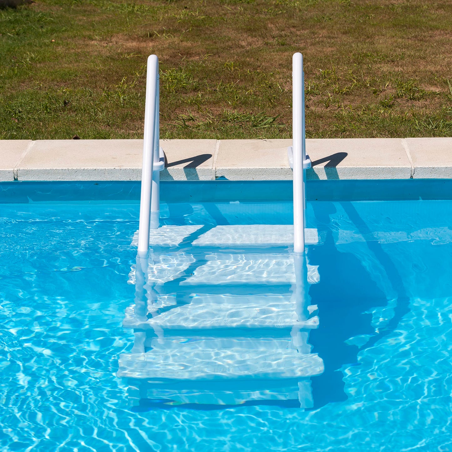 GRE Easy Entry Synthetic – Escalera accesible para piscina, entrada fácil, sintética, ancho x alto: 50 x 206 cm, 4 peldaños