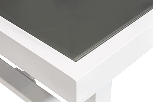 Garden Point Porto Muebles de jardín en Acero Blanco | Elegante Juego de Muebles para Cada jardín.