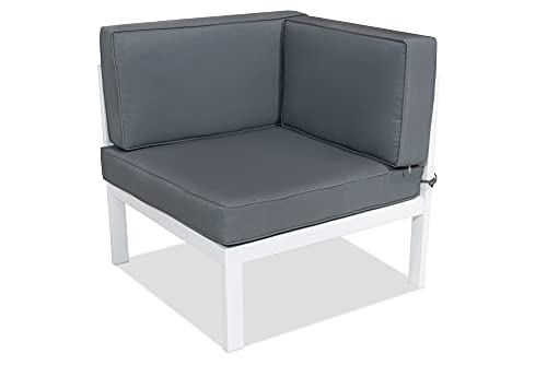 Garden Point Porto Muebles de jardín en Acero Blanco | Elegante Juego de Muebles para Cada jardín.