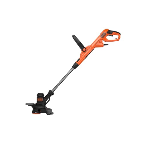 BLACK+DECKER Cortabordes 550W, Ancho de corte 28cm, Tecnología Powercommand, Botón Easy feed, Sistema E-Drive, Sistema Flip-to Edge, Segunda empuñadura ajustable a 5 posiciones, BESTE628-QS