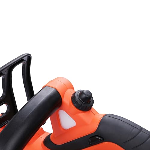 BLACK+DECKER Motosierra a Batería 18V, Batería de litio 2Ah, Espada 20cm, Velocidad Cadena 3,1m/s, Hasta 200 Cortes por Carga, para Poda y Leña - GKC1820L20-QW