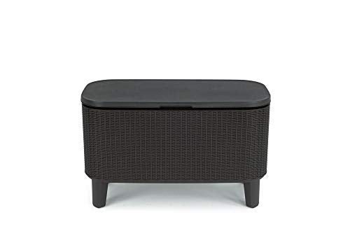 Keter Bevy Bar - Mesa Nevera para Exterior y Jardín, Capacidad 60L, Color Grafito