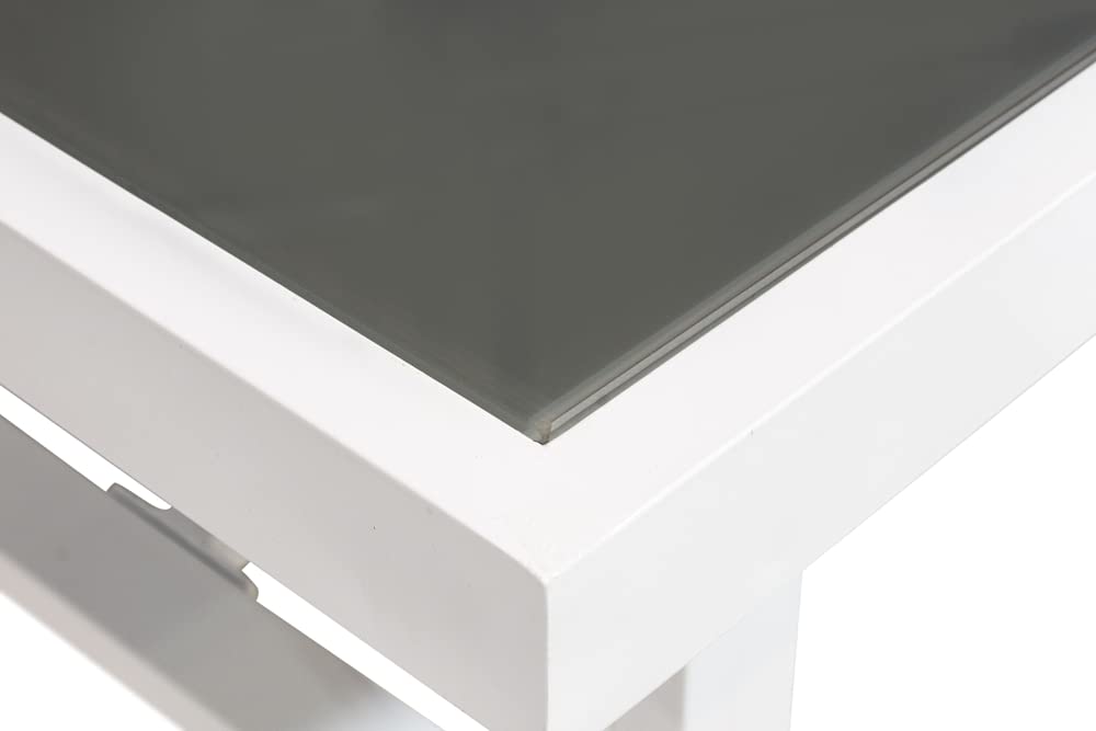 Garden Point Porto Muebles de jardín en Acero Blanco | Elegante Juego de Muebles para Cada jardín.