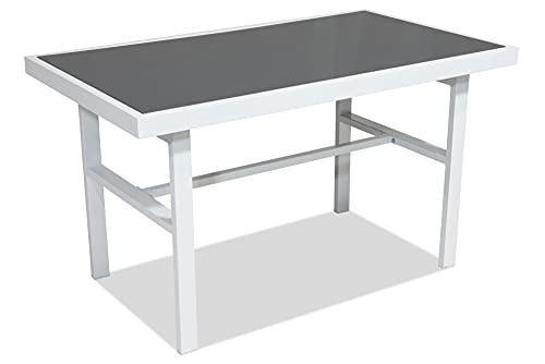 Garden Point Porto Muebles de jardín en Acero Blanco | Elegante Juego de Muebles para Cada jardín.