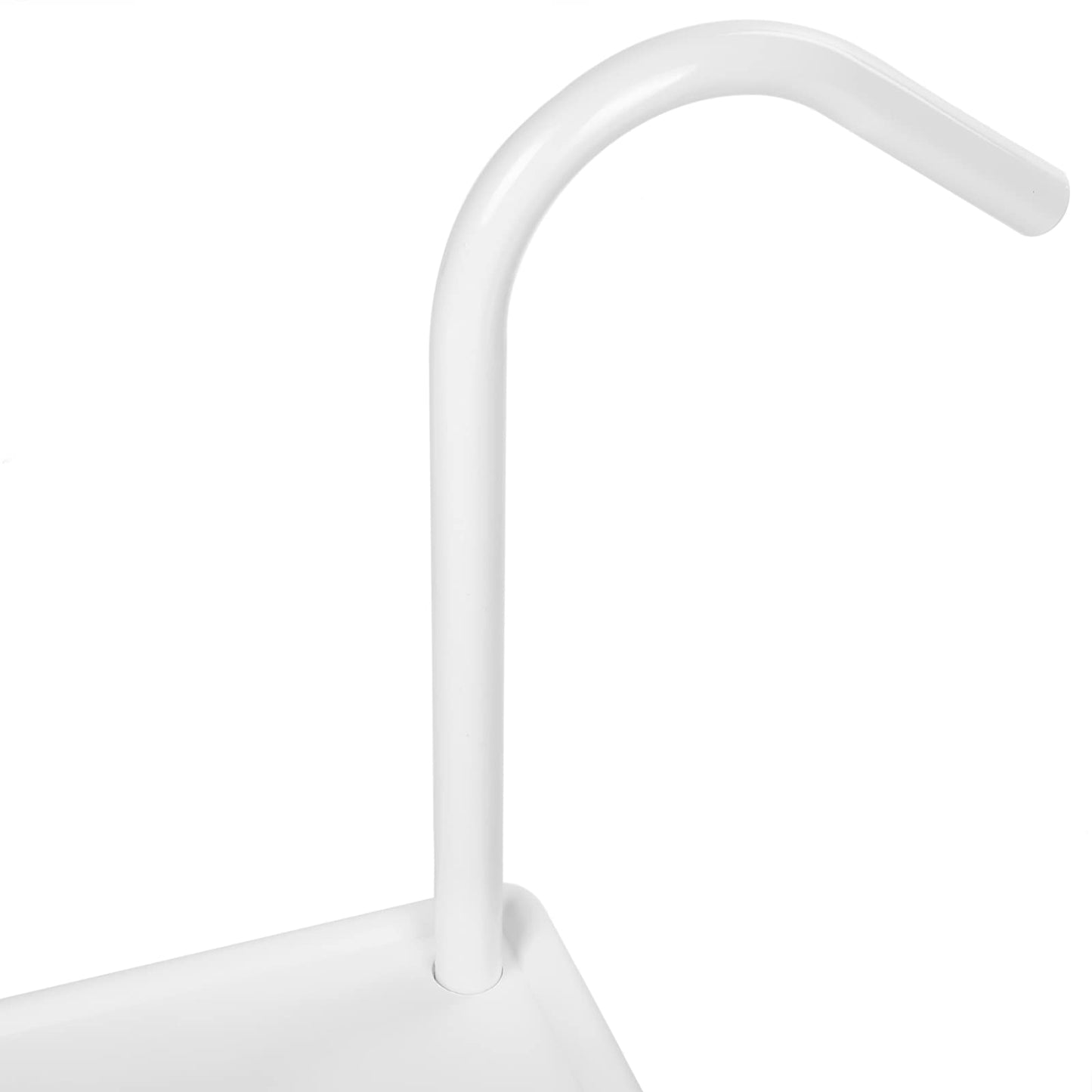 PrimeMatik - Mesa Rectangular de Polipropileno para balcón 52x40cm Blanco