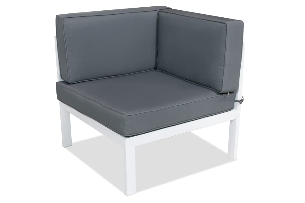 Garden Point Porto Muebles de jardín en Acero Blanco | Elegante Juego de Muebles para Cada jardín.