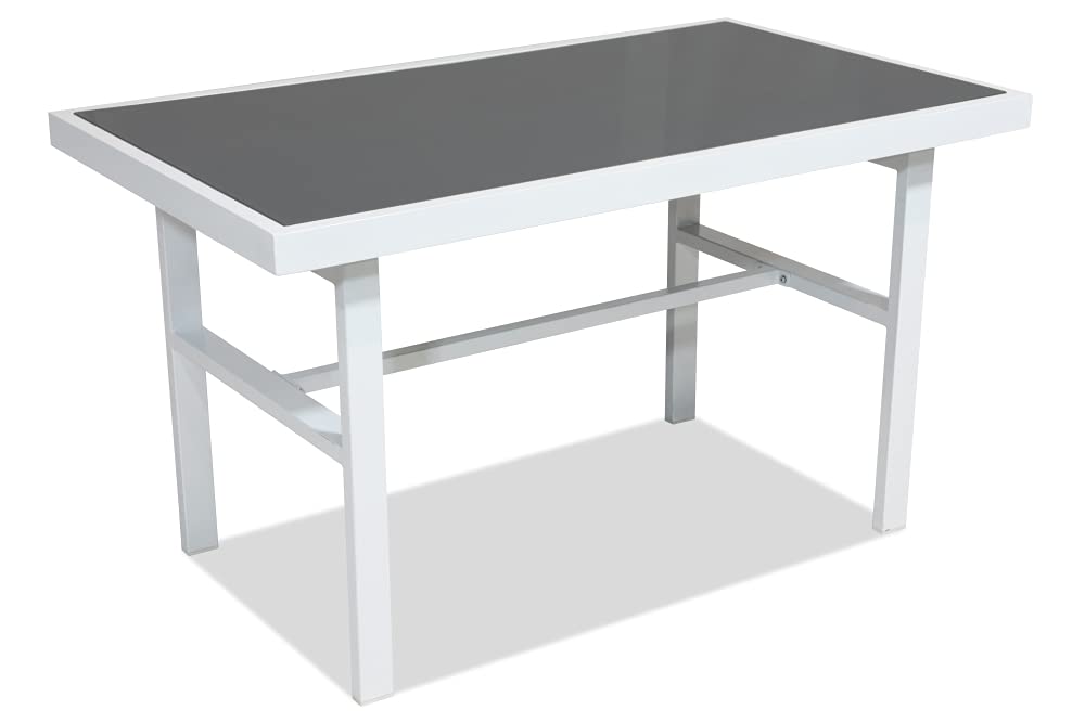 Garden Point Porto Muebles de jardín en Acero Blanco | Elegante Juego de Muebles para Cada jardín.