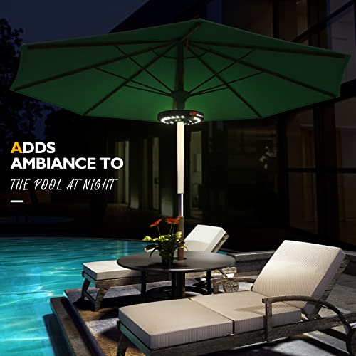 Luces para Sombrillas, Eletorot Luz Sombrilla Exterior 3 Modos de Iluminación USB Recargable Lámpara Paraguas Para Piscina, Patio, Terraza, Jardín y Playa