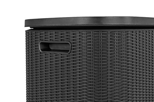 Keter Bevy Bar - Mesa Nevera para Exterior y Jardín, Capacidad 60L, Color Grafito