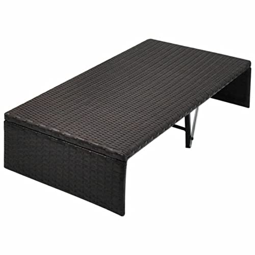 Deufre Tumbona Doble Tumbona Terraza Cama Jardín Sofa Exterior con Toldo Sofas Exterior Jardin Ratan Muebles de Jardín Conjunto Jardin con Cojines Lavables para Jardín Terraza Patio Marrón