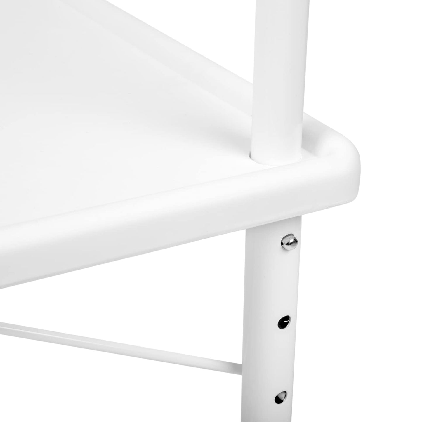 PrimeMatik - Mesa Rectangular de Polipropileno para balcón 52x40cm Blanco
